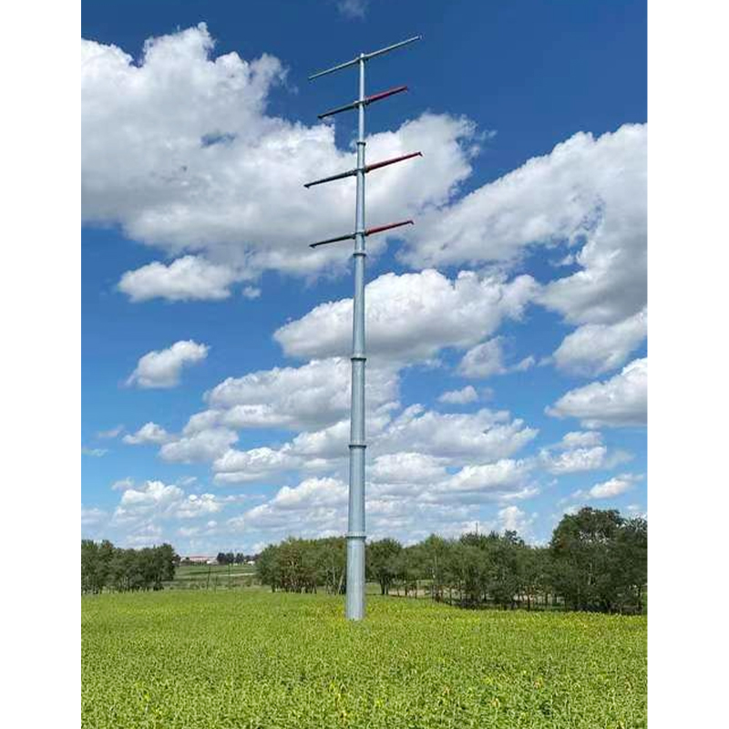 Are steel poles made of high-strength structural steel?