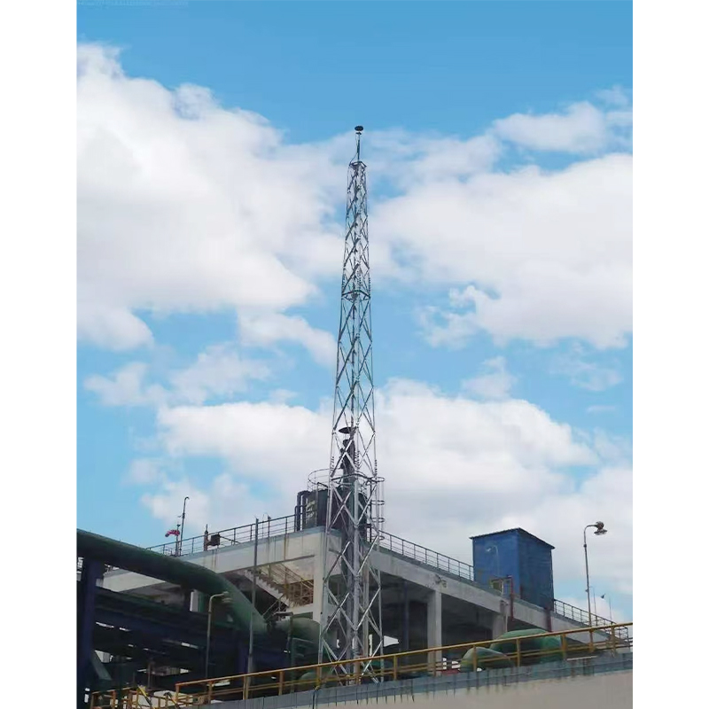 How does galvanizing protect lightning rod structures from corrosion?